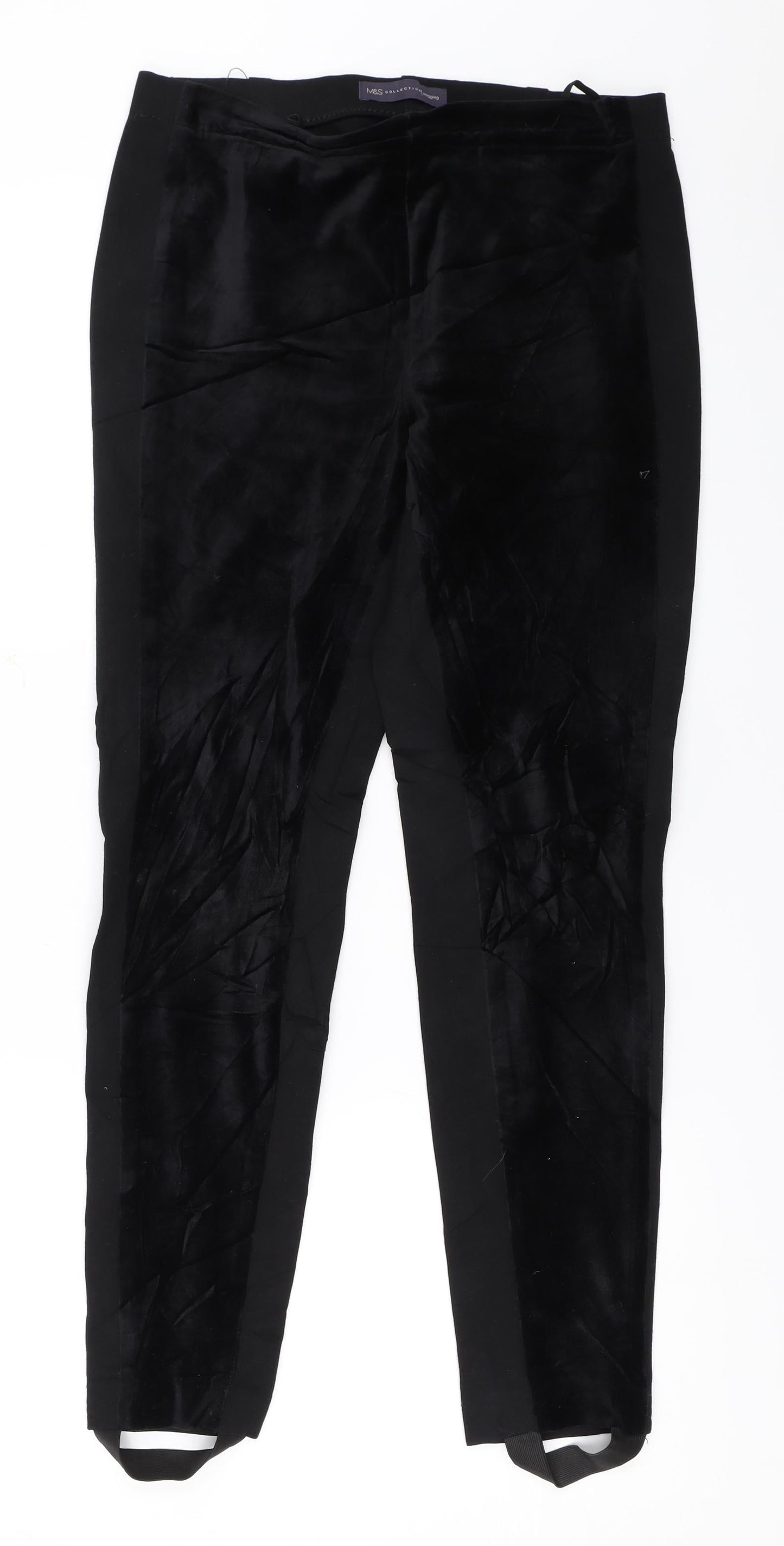 Womens UK Size 10 Marks and Spencer Regular Fit  Black Trousers