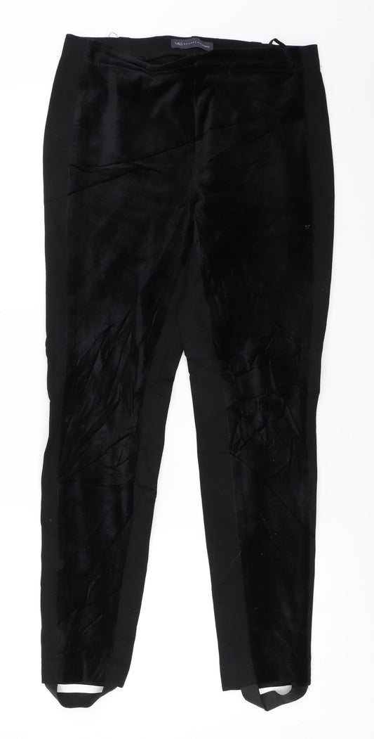 Womens UK Size 10 Marks and Spencer Regular Fit  Black Trousers