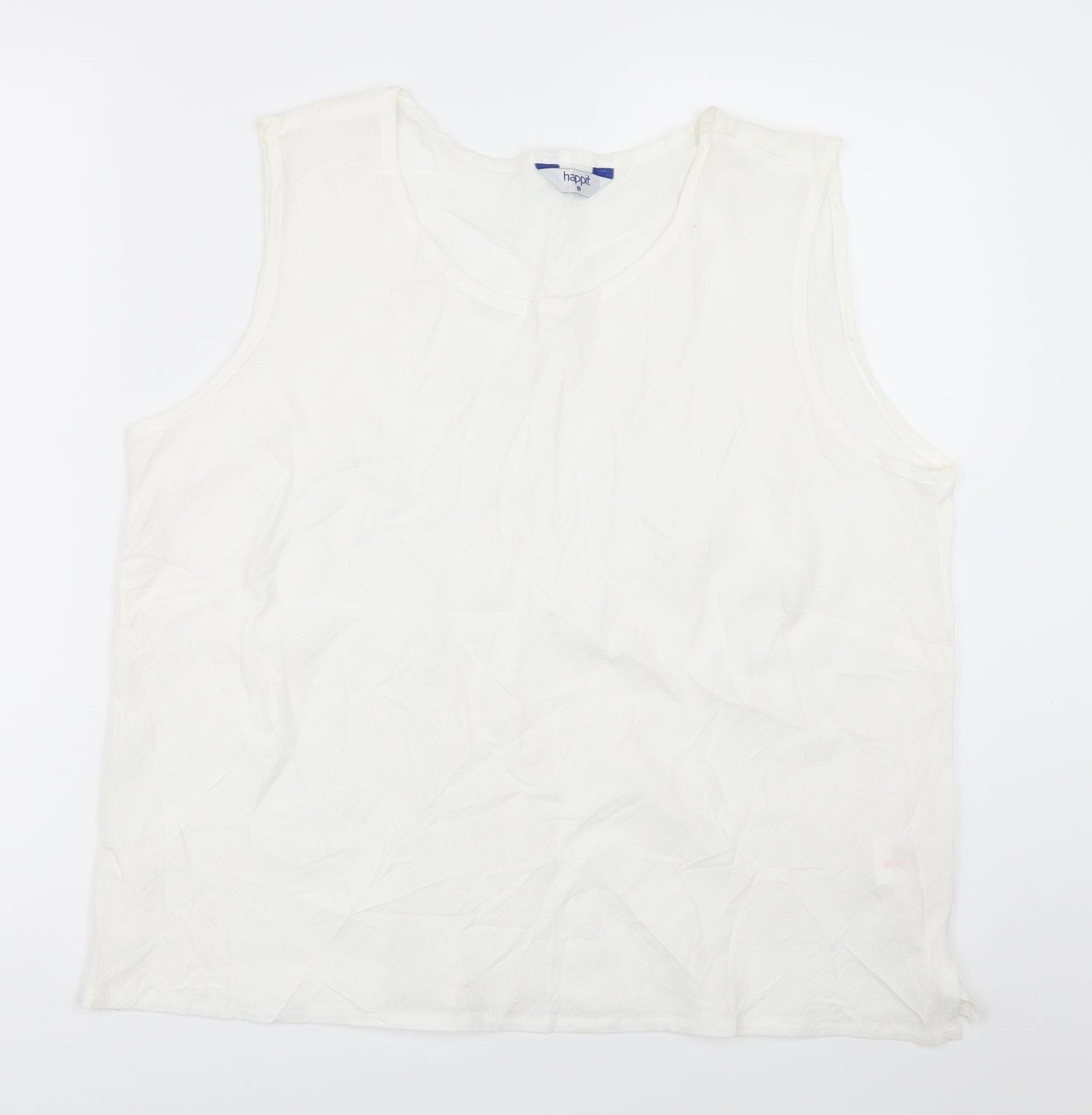 Womens UK Size 18 Happit White Basic Tank