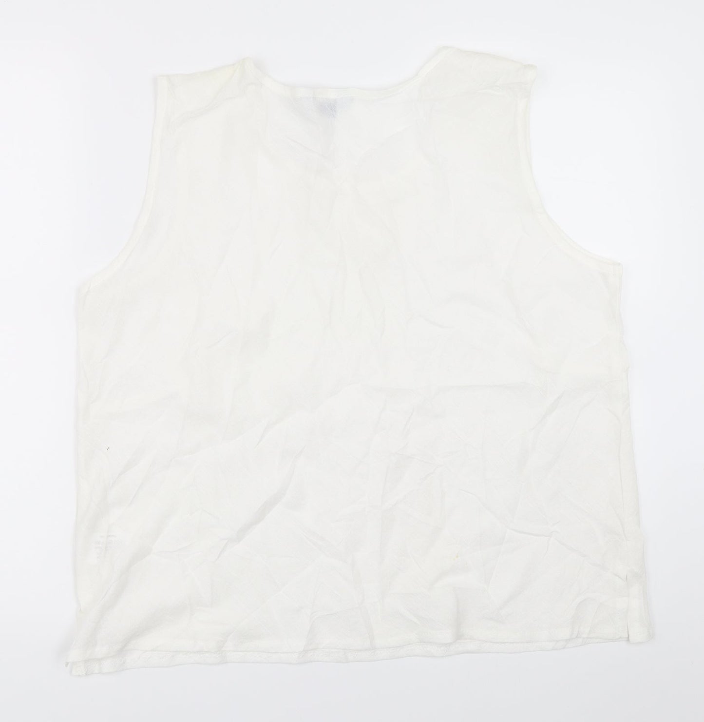 Womens UK Size 18 Happit White Basic Tank