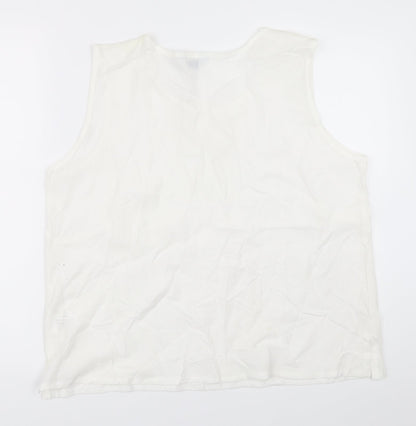 Womens UK Size 18 Happit White Basic Tank