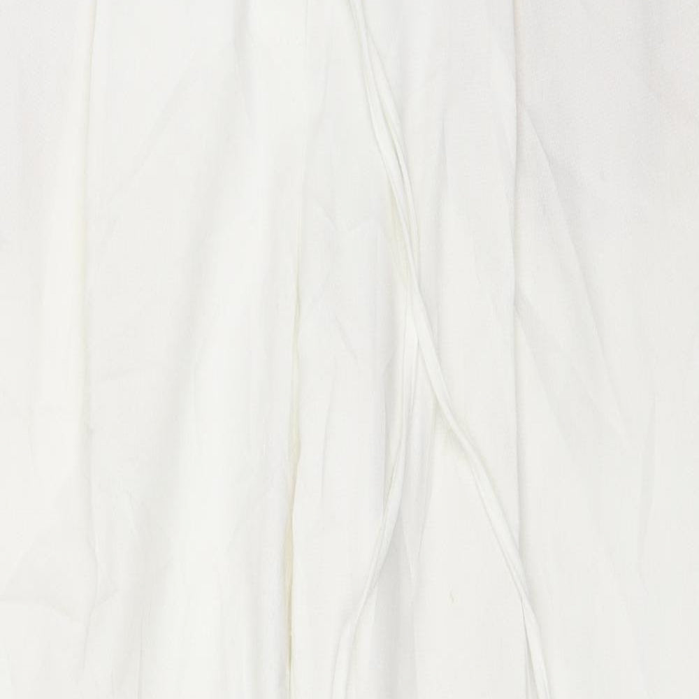 Womens UK Size 12 Marks and Spencer Regular Fit  White Trousers