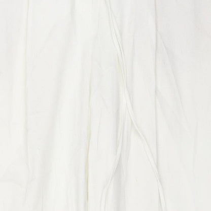 Womens UK Size 12 Marks and Spencer Regular Fit  White Trousers