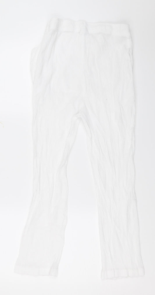 Womens UK Size 14 Damart Regular Fit  White Trousers