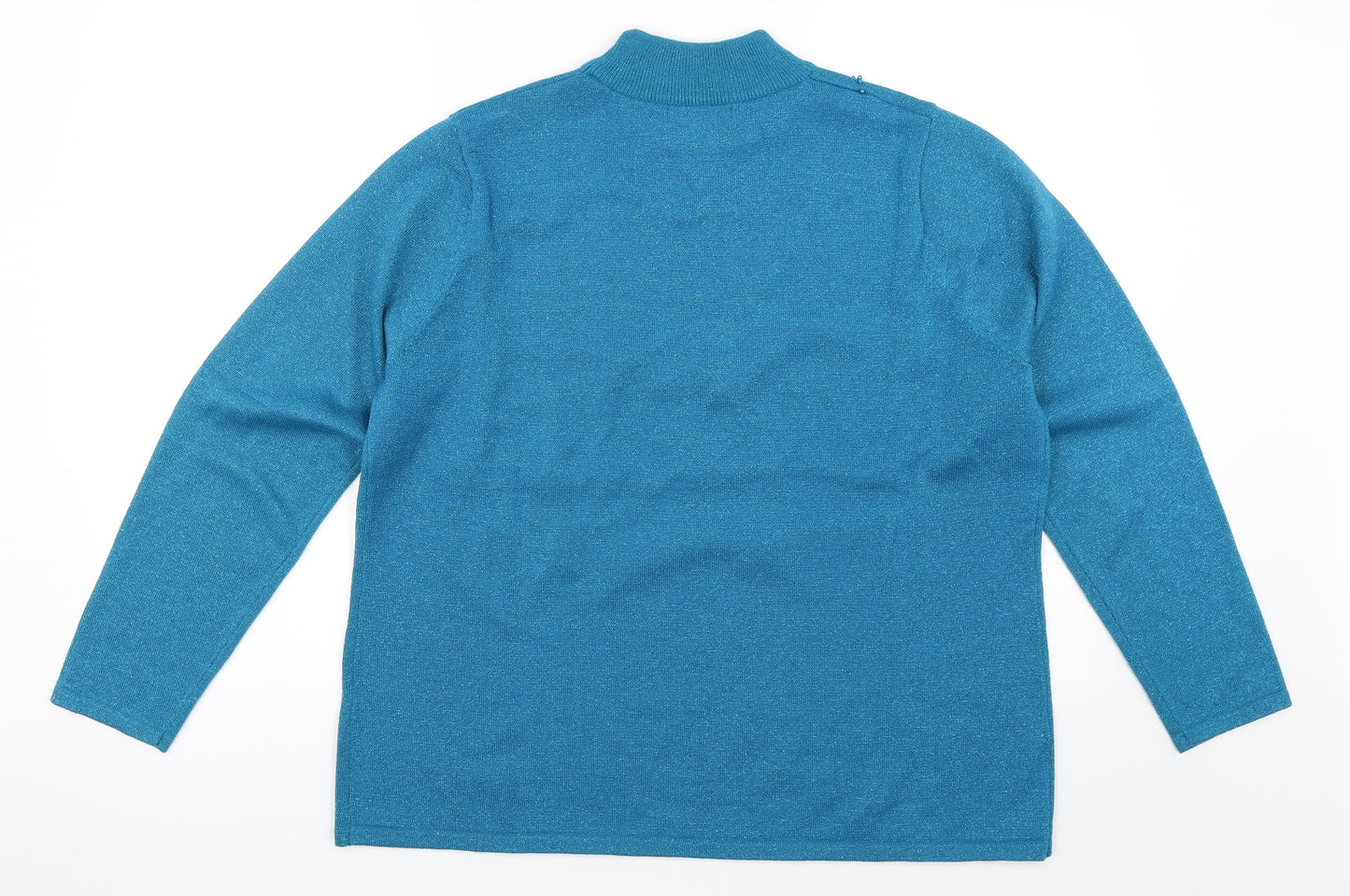 Bm Collection Womens Blue   Pullover Jumper Size L