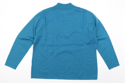 Bm Collection Womens Blue   Pullover Jumper Size L