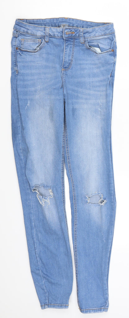 Womens UK Size 28 in Preworn Regular Fit Skinny Blue Jeans
