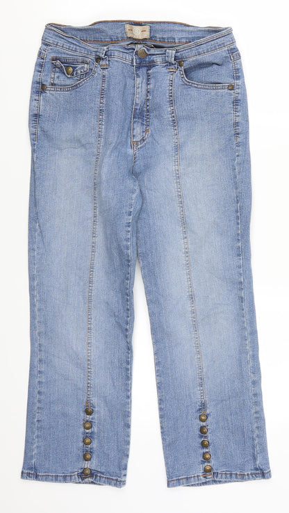 Bessie Womens Blue  Denim Cropped Jeans Size 29 in L23 in