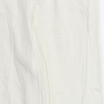 Womens UK Size M Preworn Regular Fit  White Trousers