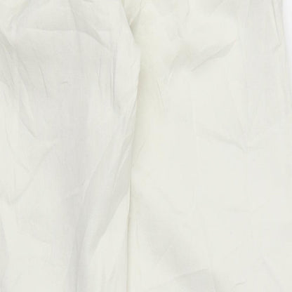 Womens UK Size M Preworn Regular Fit  White Trousers