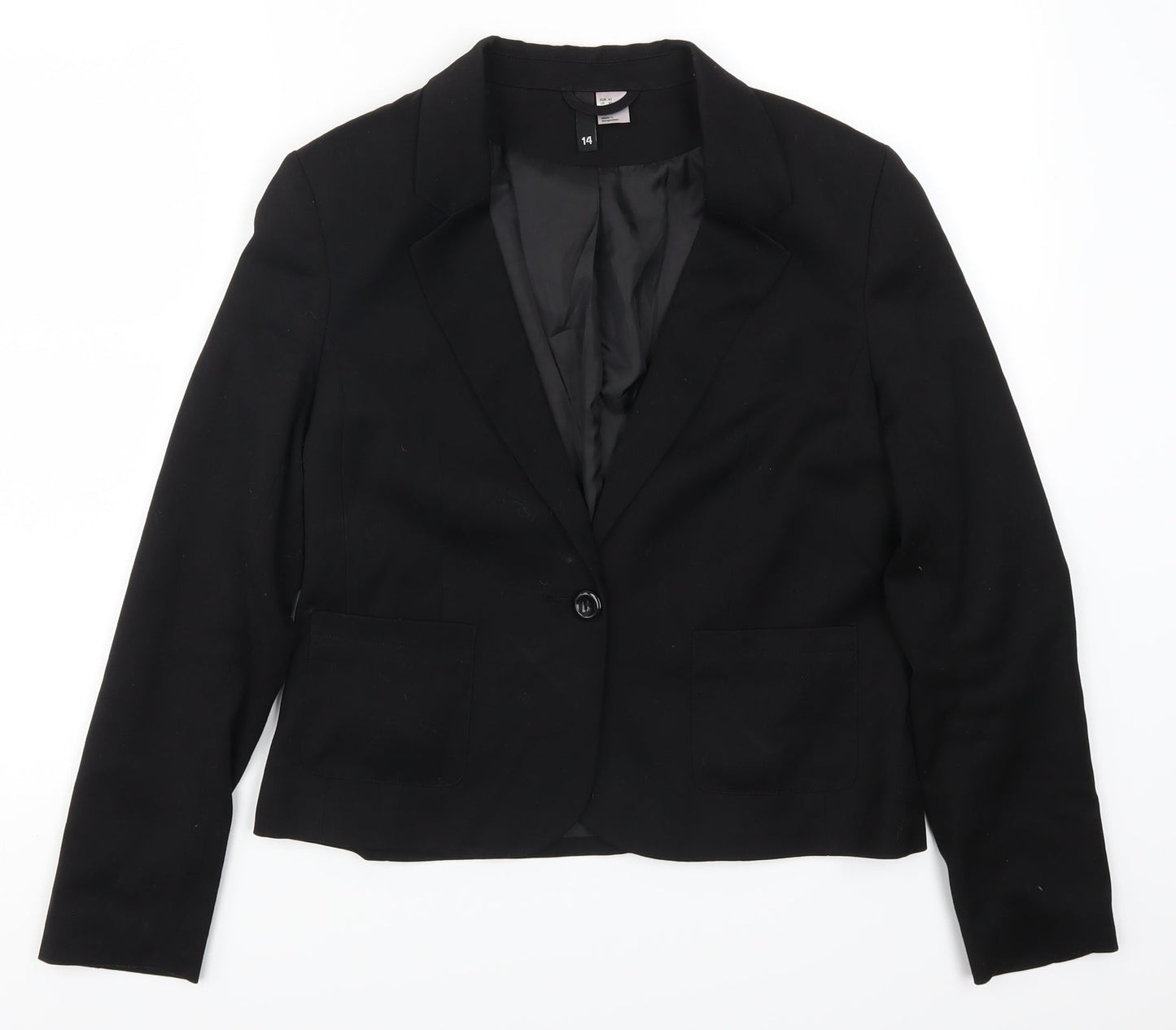 H&M Womens Black   Jacket Suit Jacket Size 14