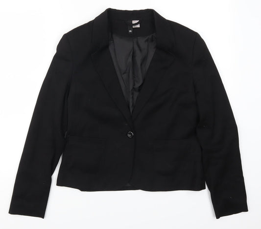 H&M Womens Black   Jacket Suit Jacket Size 14