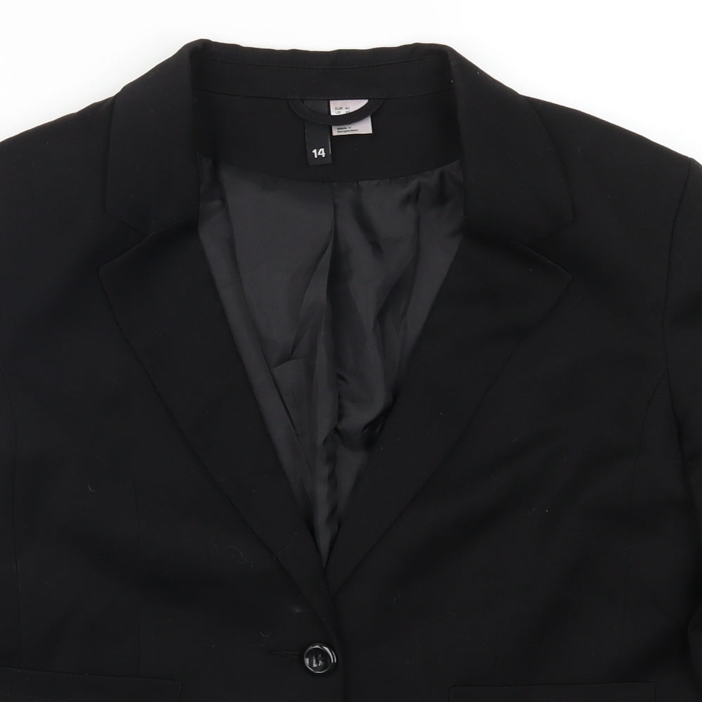 H&M Womens Black   Jacket Suit Jacket Size 14