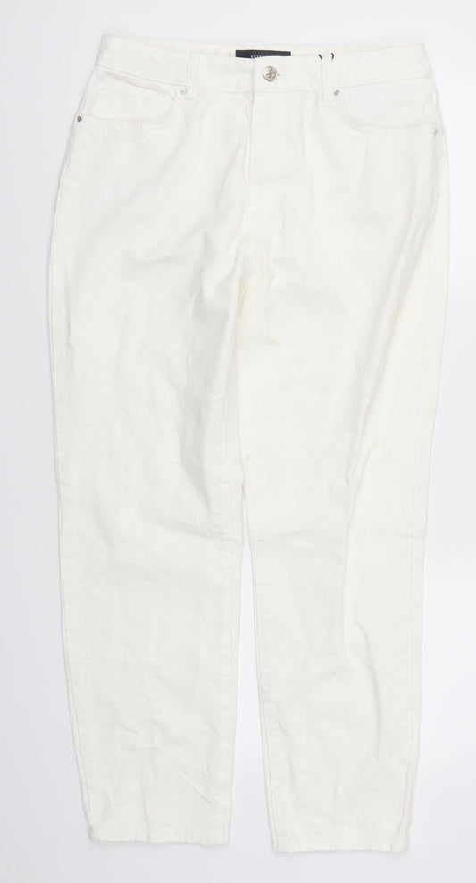 Noisy may Womens White  Denim Mom Jeans Size 30 L26.5 in