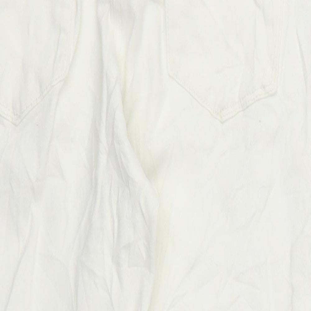 Noisy may Womens White  Denim Mom Jeans Size 30 L26.5 in