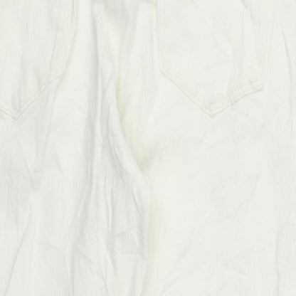 Noisy may Womens White  Denim Mom Jeans Size 30 L26.5 in