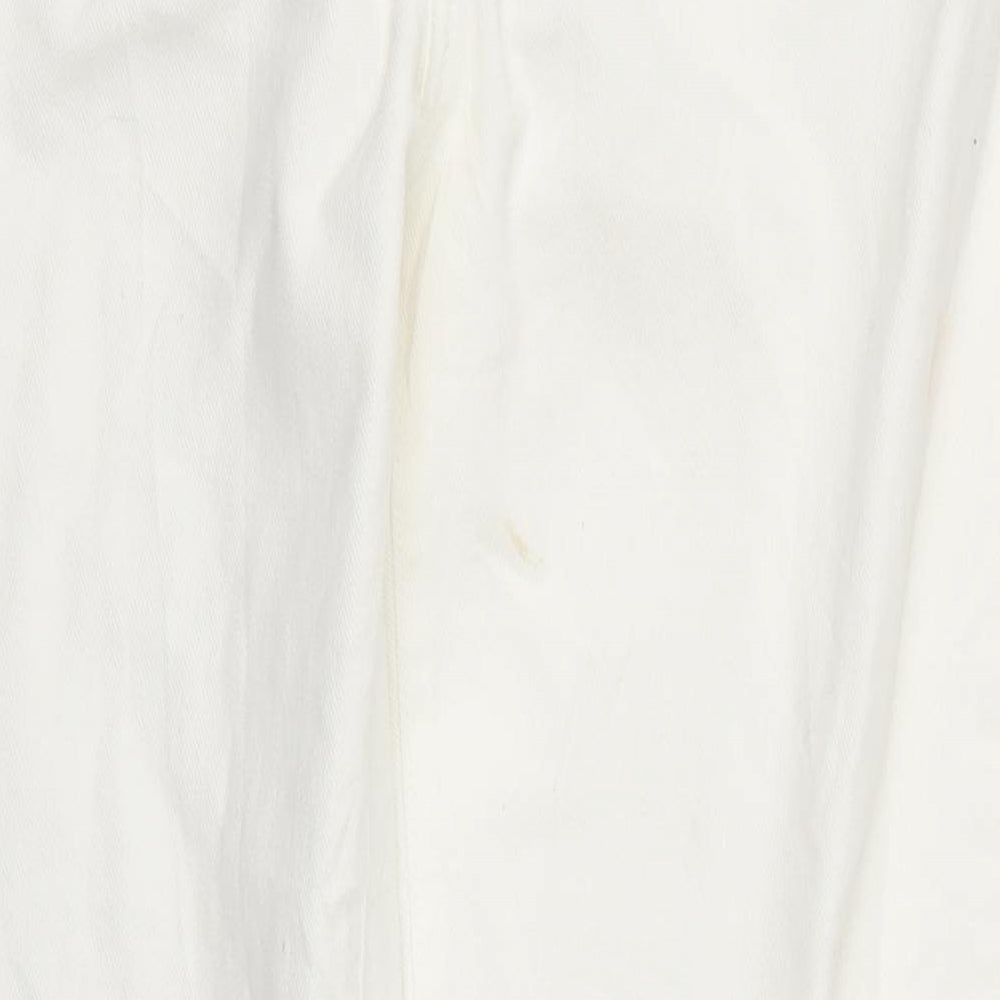 Noisy may Womens White  Denim Mom Jeans Size 30 L26.5 in