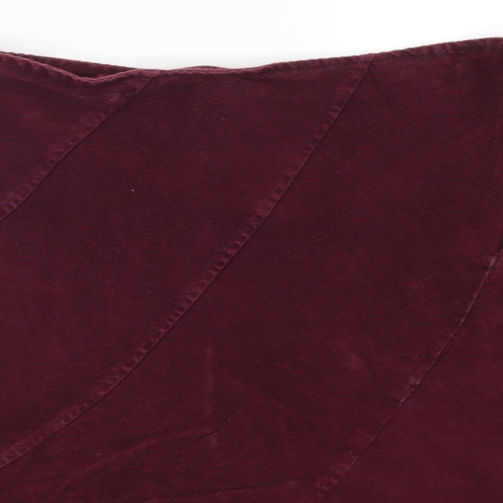 Ice Womens Purple  Corduroy Flare Skirt Size 32 in