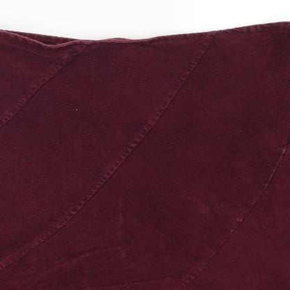 Ice Womens Purple  Corduroy Flare Skirt Size 32 in