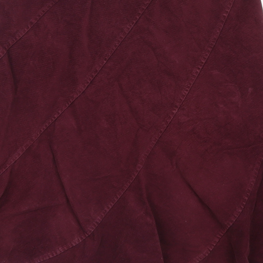 Ice Womens Purple  Corduroy Flare Skirt Size 32 in