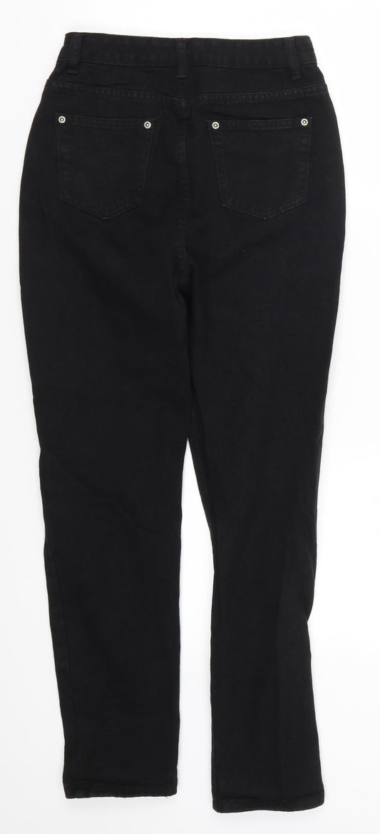 Boohoo Womens Black  Denim Mom Jeans Size 6 L27 in