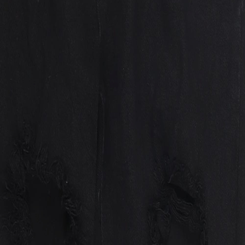 Boohoo Womens Black  Denim Mom Jeans Size 6 L27 in