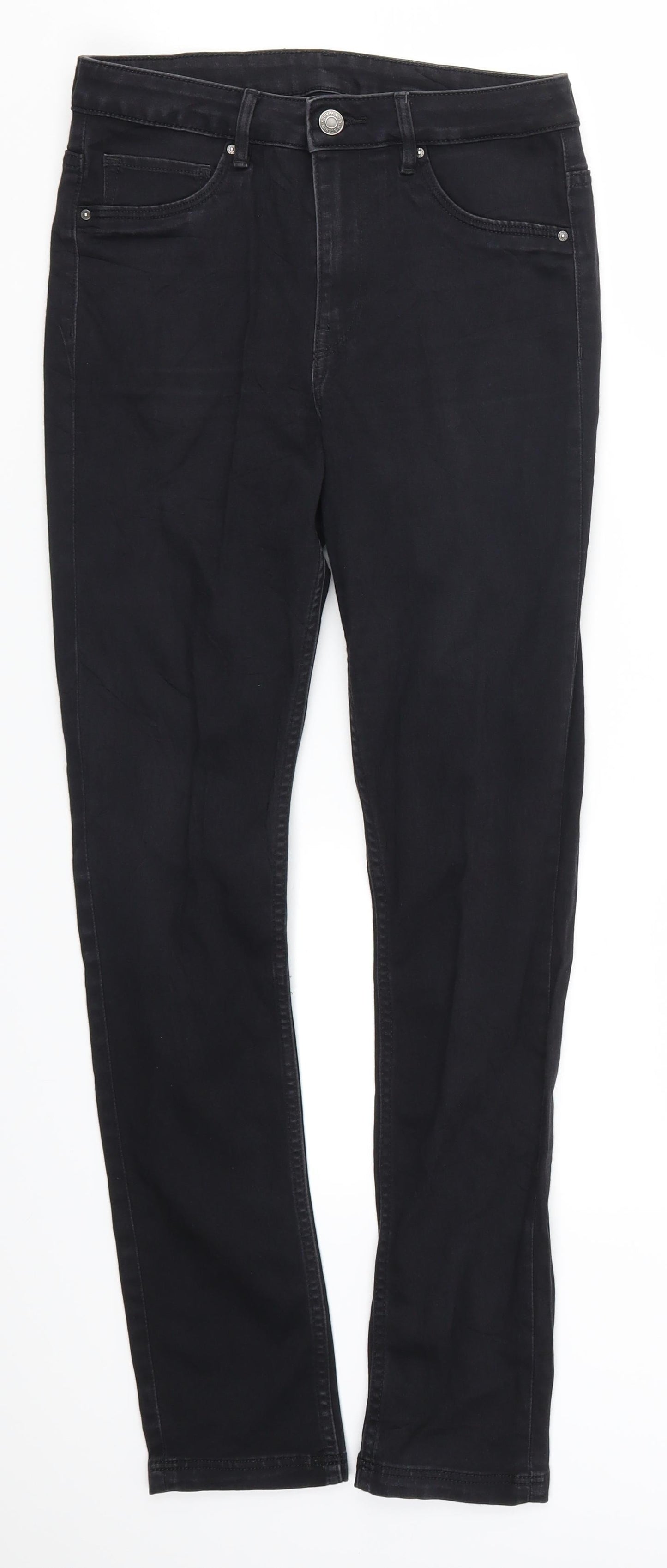 Womens UK Size 28 in H&M Regular Fit Skinny Black Jeans