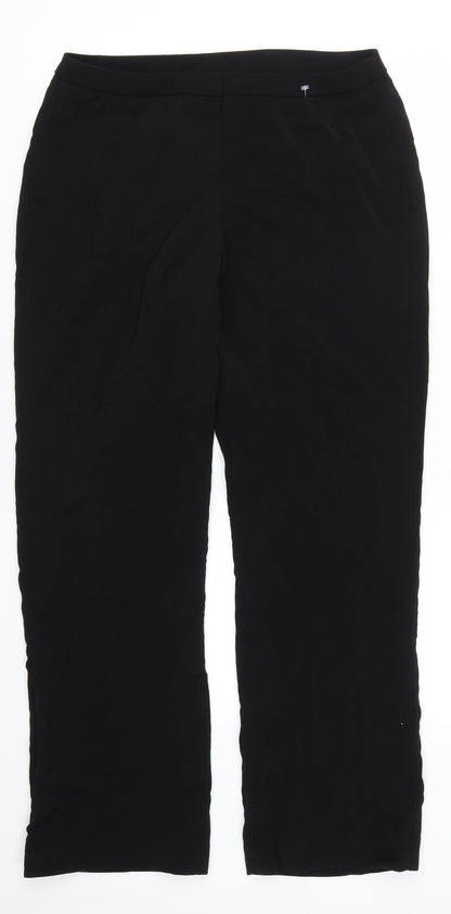 AMARANTO Womens Black   Trousers  Size 14 L29 in