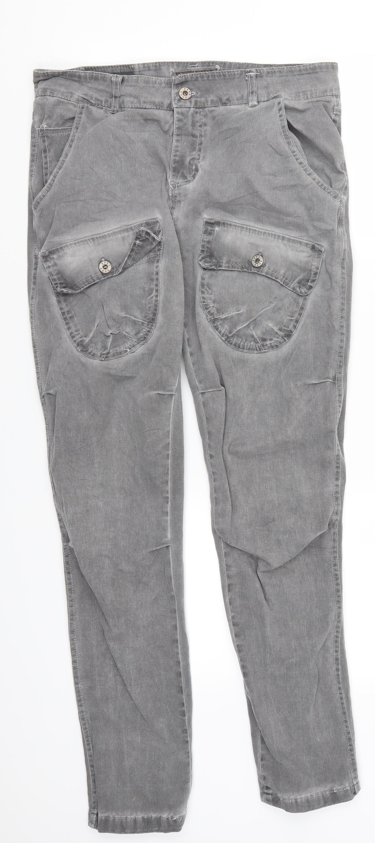 Funky State Womens Grey  Denim Skinny Jeans Size 32 in L27 in