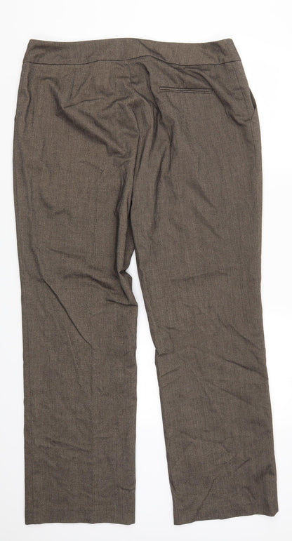 Womens UK Size 18 Preworn Regular Fit  Brown Trousers