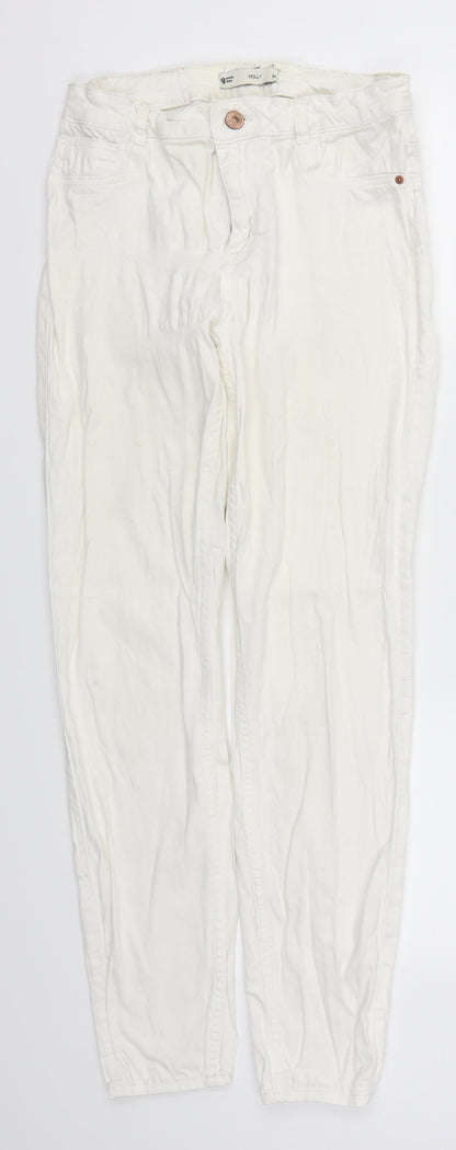 Womens UK Size M Gina Tricot Regular Fit Skinny White Jeans