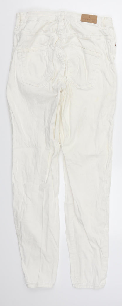 Womens UK Size M Gina Tricot Regular Fit Skinny White Jeans