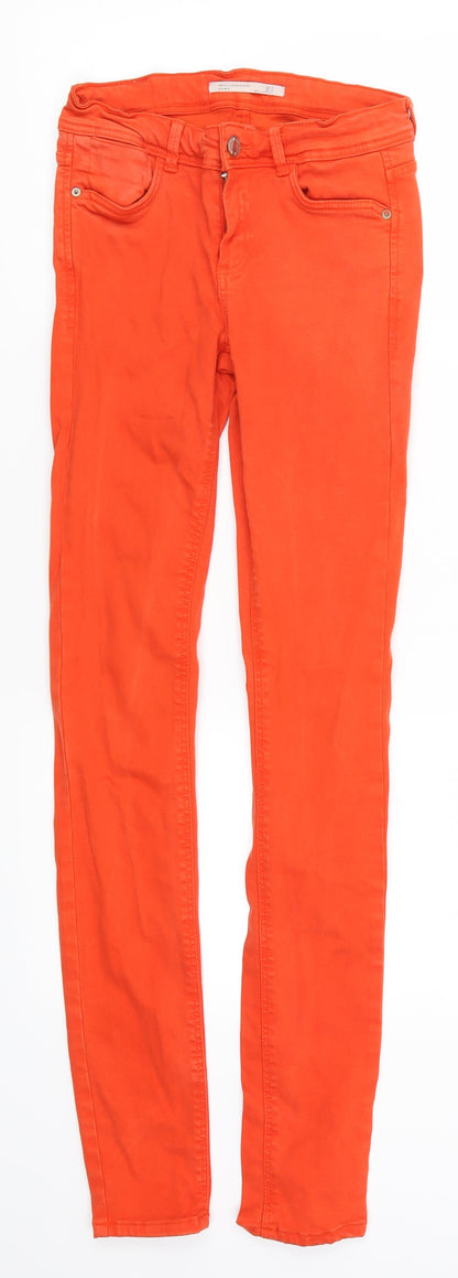 Zara Womens Red  Denim Skinny Jeans Size 6 L29 in