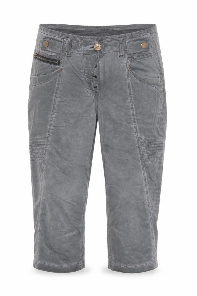 Womens UK Size 26 in Cecil Regular Fit Cropped Grey Trousers