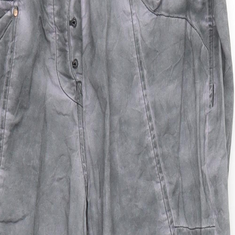 Womens UK Size 26 in Cecil Regular Fit Cropped Grey Trousers