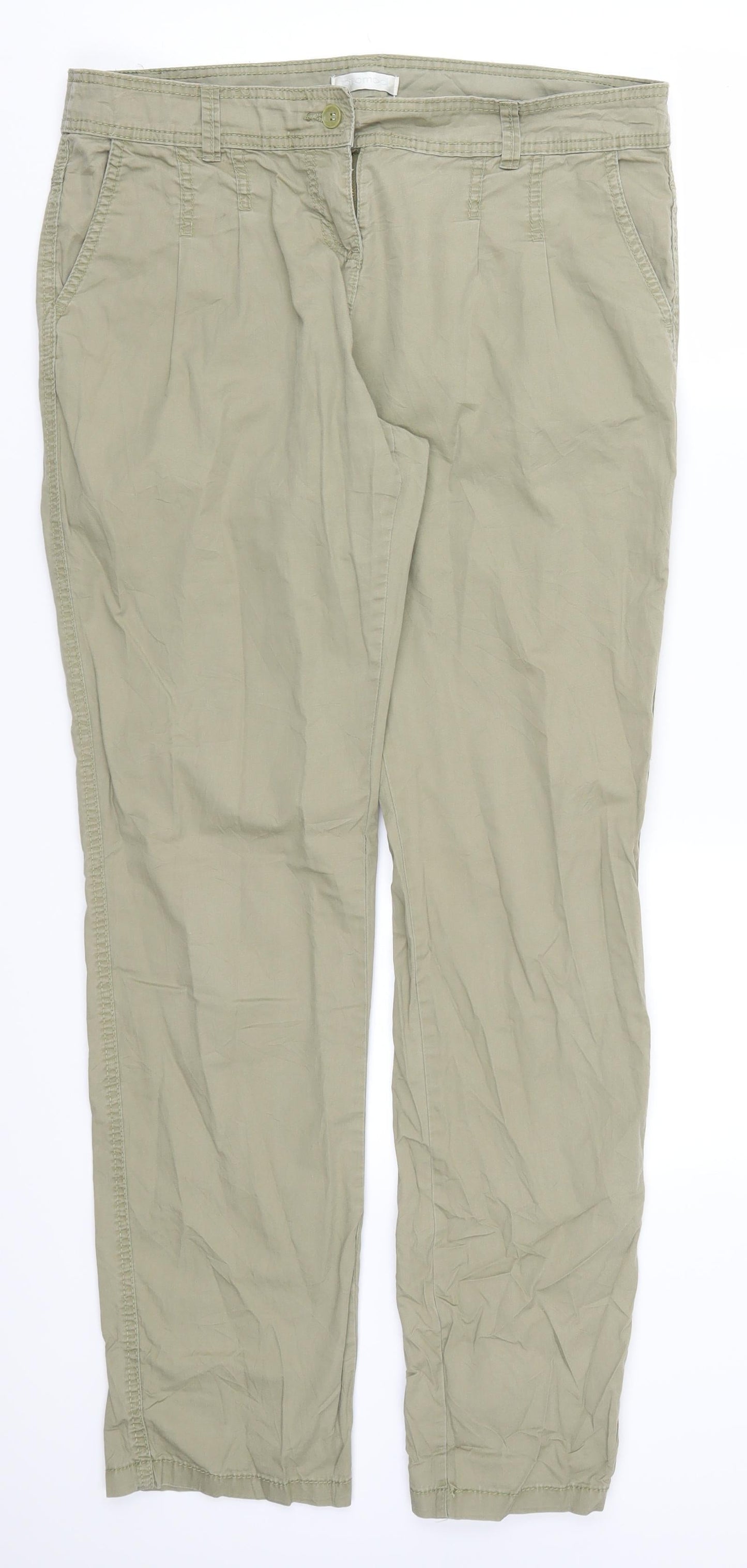 Womens UK Size 34 in Promod Regular Fit  Beige Trousers