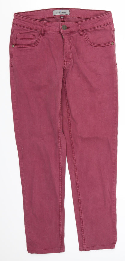 Womens UK Size 10 Blue Motion Regular Fit Skinny Pink Jeans