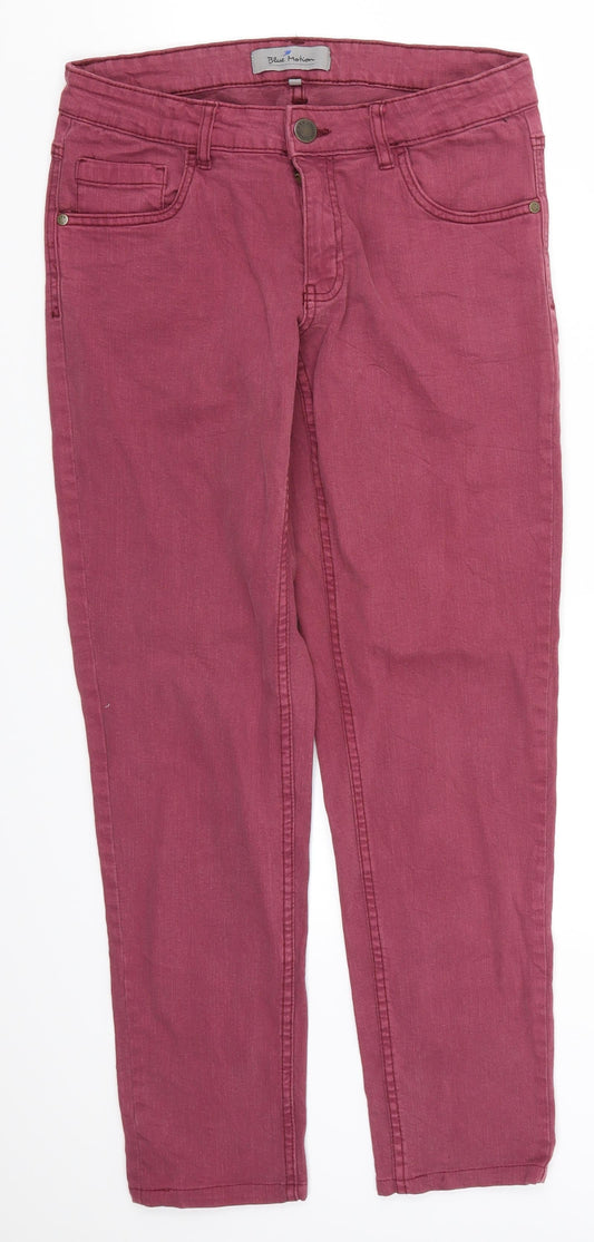 Womens UK Size 10 Blue Motion Regular Fit Skinny Pink Jeans