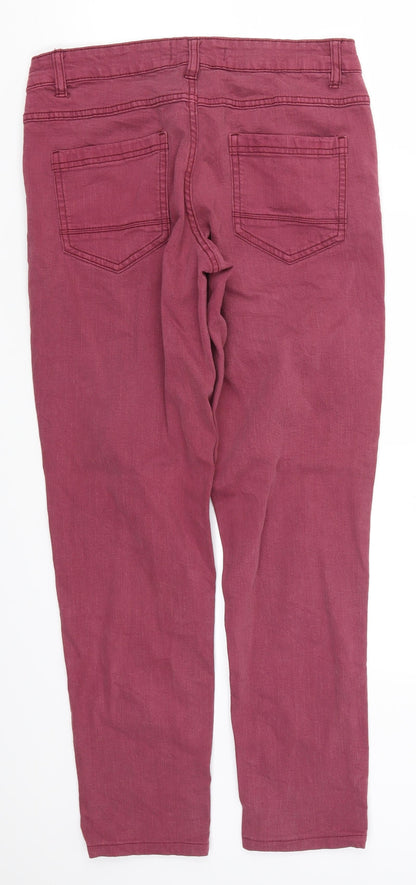 Womens UK Size 10 Blue Motion Regular Fit Skinny Pink Jeans
