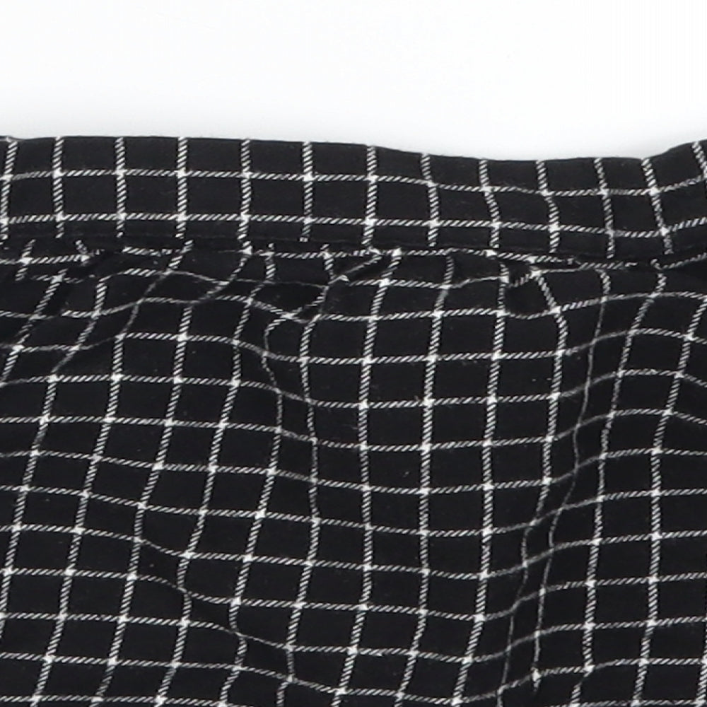 George Girls Black Check  Skater Skirt Size 5-6 Years