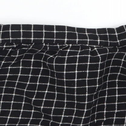 George Girls Black Check  Skater Skirt Size 5-6 Years