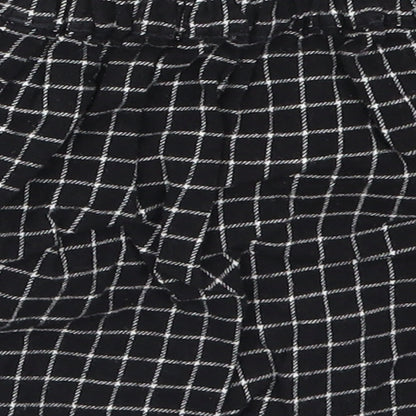 George Girls Black Check  Skater Skirt Size 5-6 Years