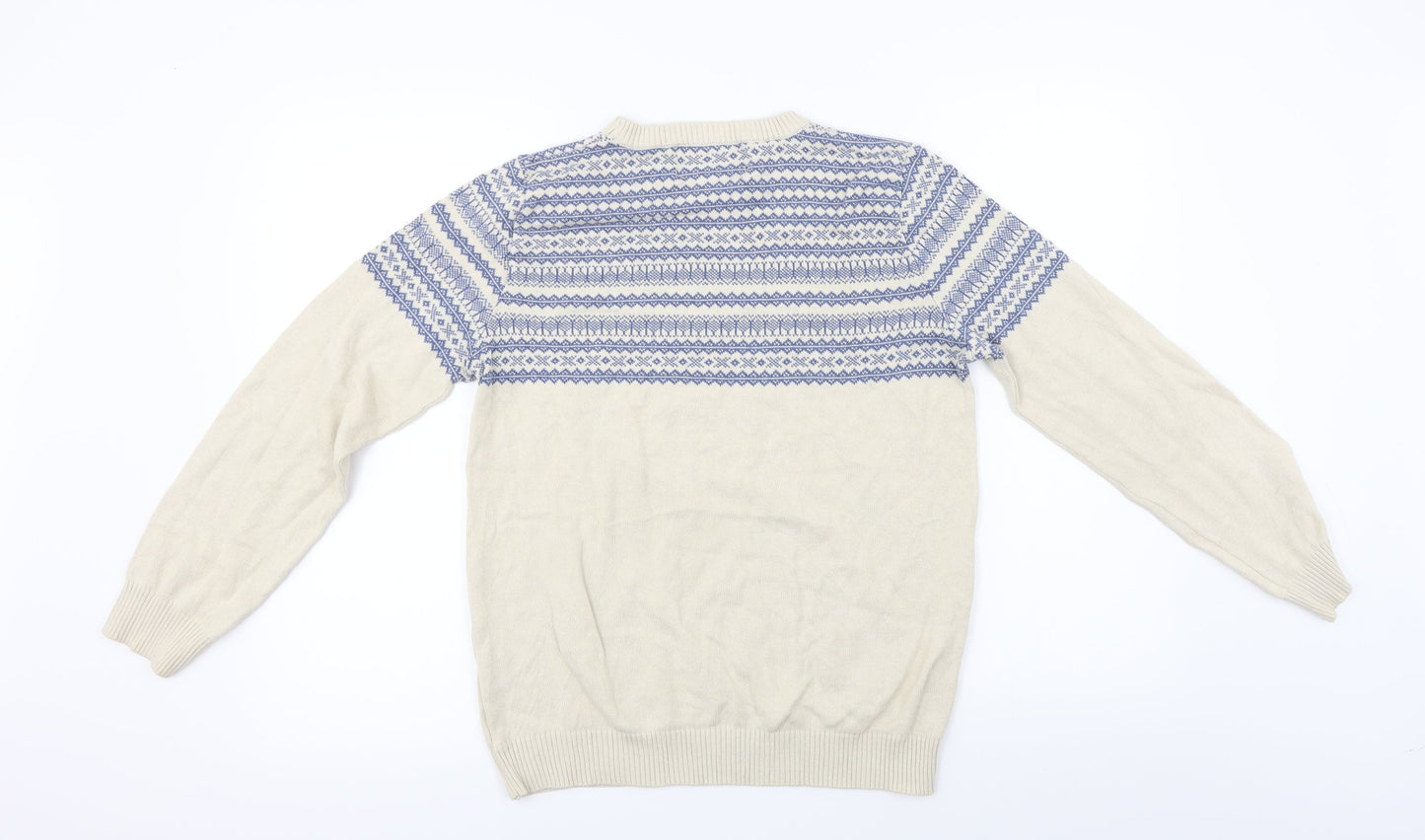 River Island Mens Beige Striped  Pullover Jumper Size S