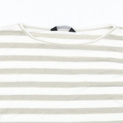 Dorothy Perkins  Womens Beige Striped  Pullover Jumper Size 14