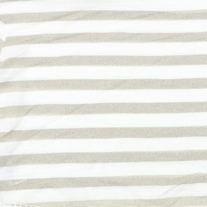 Dorothy Perkins  Womens Beige Striped  Pullover Jumper Size 14