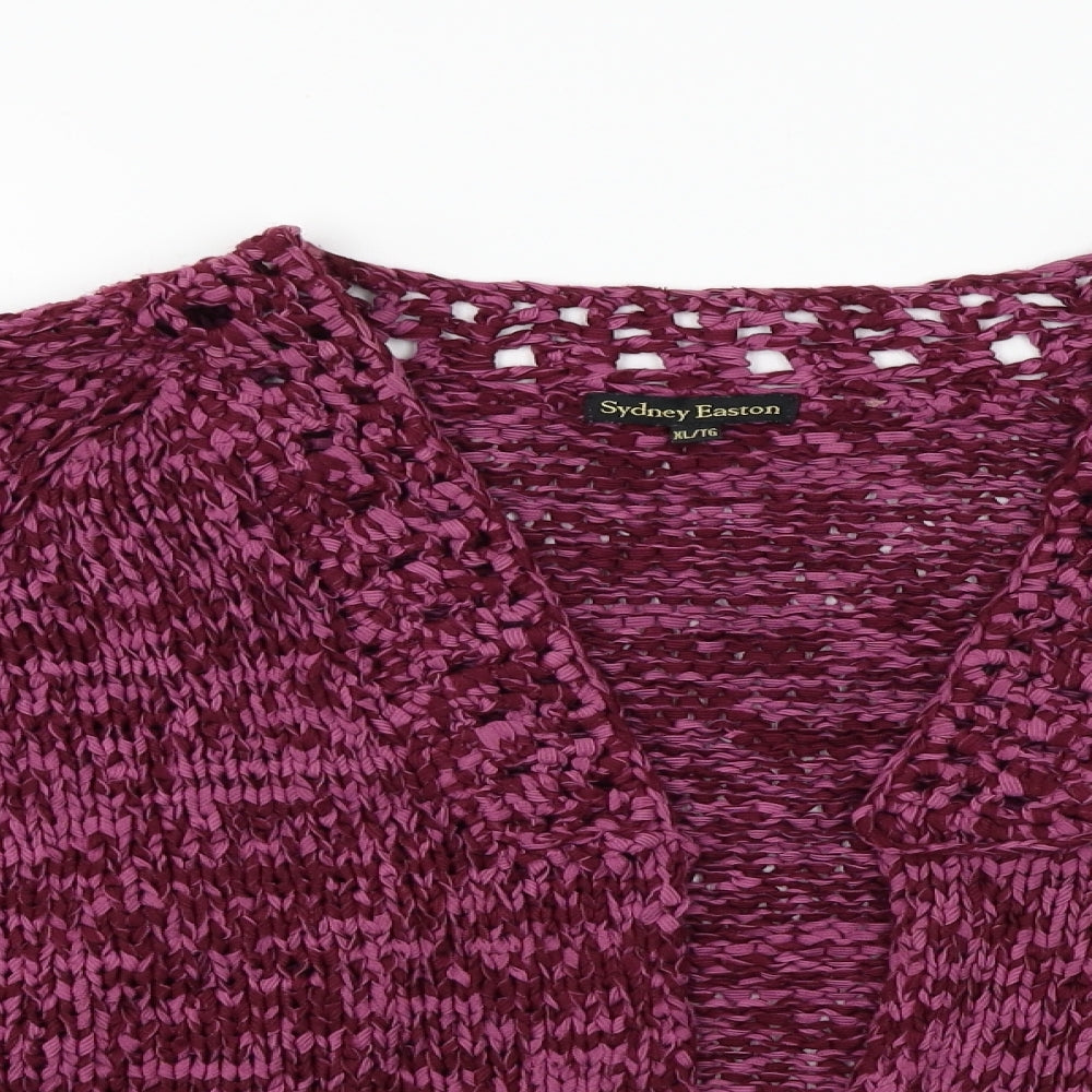 Sydney Easton  Womens Purple   Cardigan Jumper Size XL