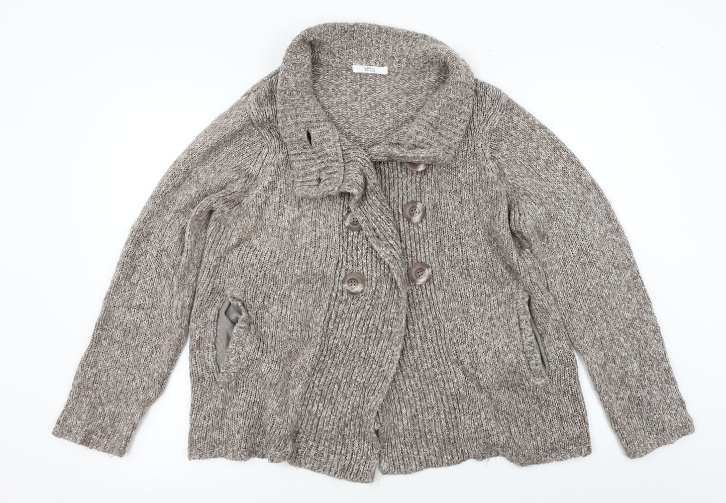 Marks and Spencer  Womens Beige   Cardigan Jumper Size 16
