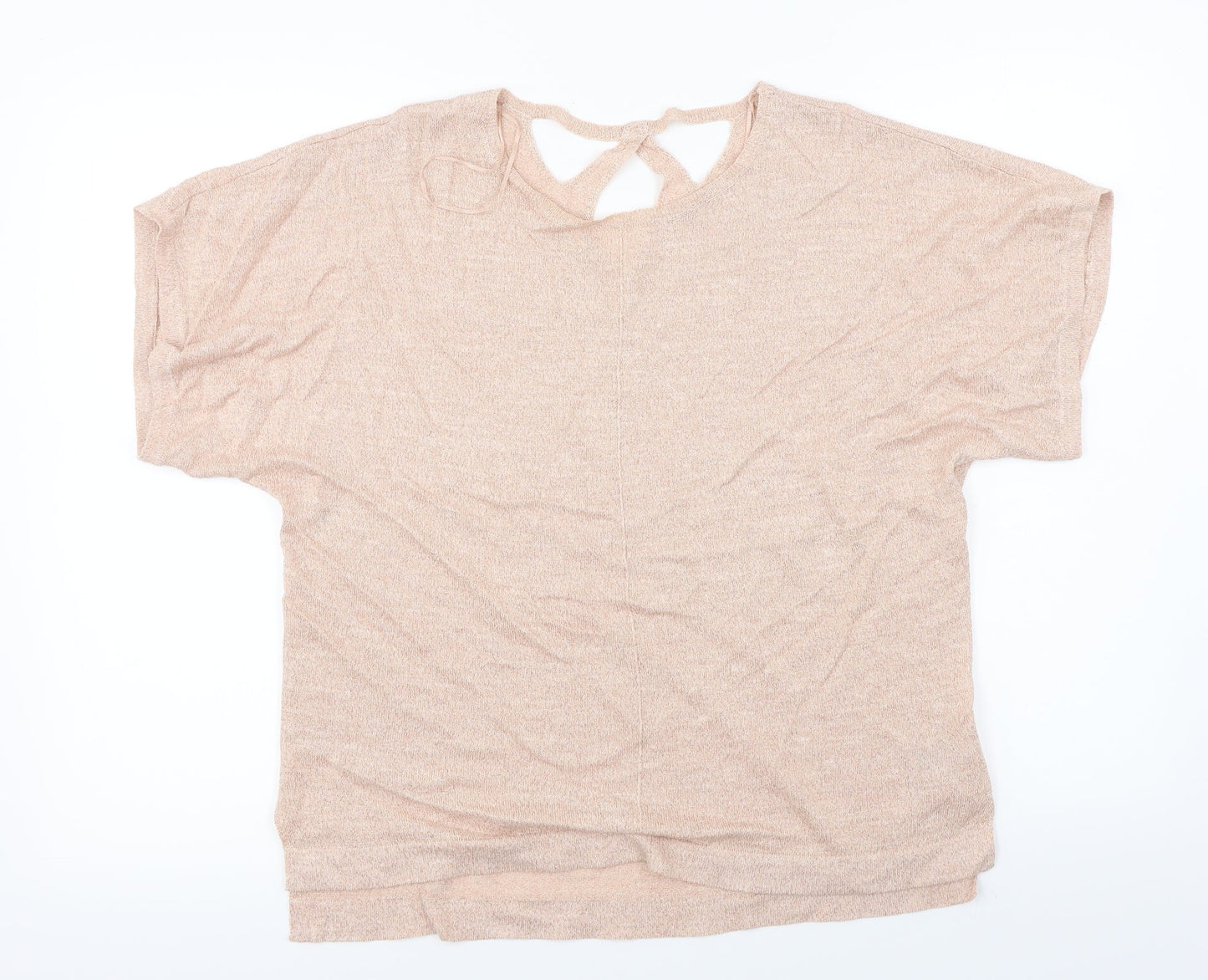 Womens UK Size 14 Marks and Spencer Pink Basic T-Shirt