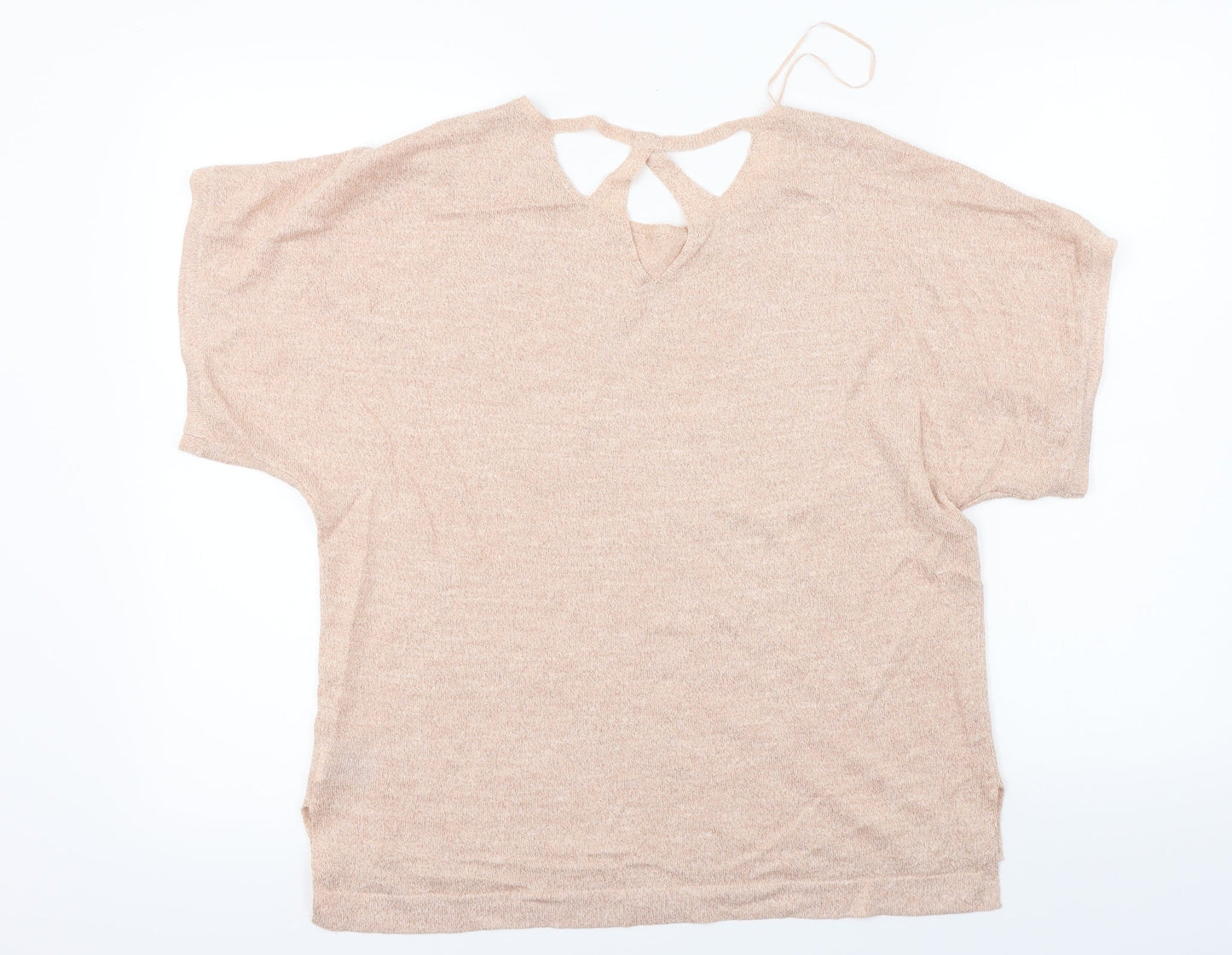 Womens UK Size 14 Marks and Spencer Pink Basic T-Shirt