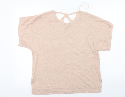 Womens UK Size 14 Marks and Spencer Pink Basic T-Shirt